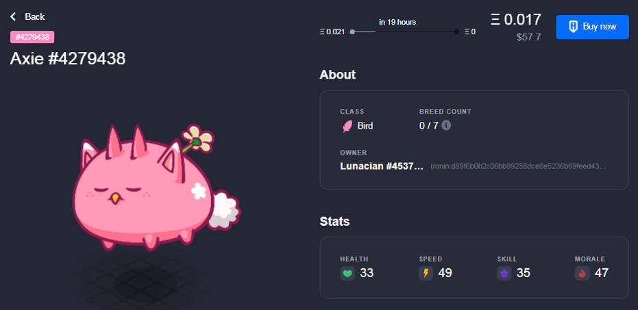 Buy Now axie infinity