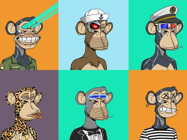 Bored Ape Yacht Club карточки NFT