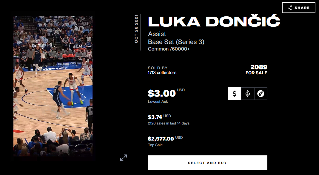 аукционы в NBA Top Shot