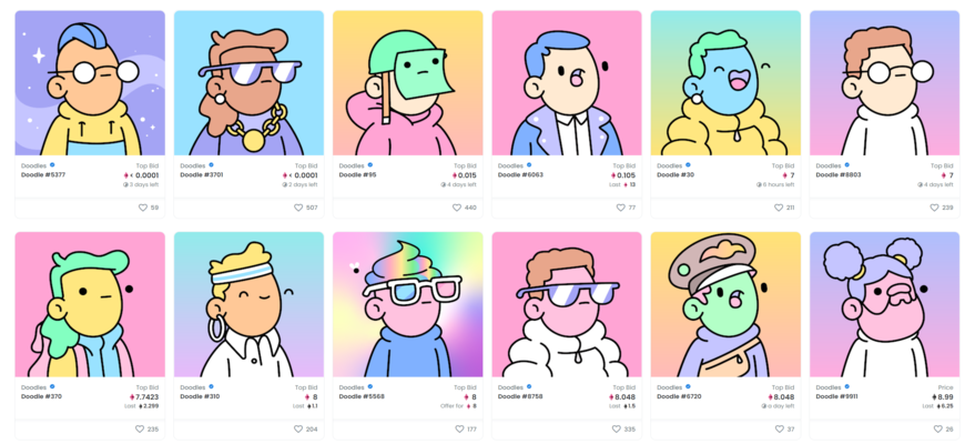 Doodle коллекция NFT