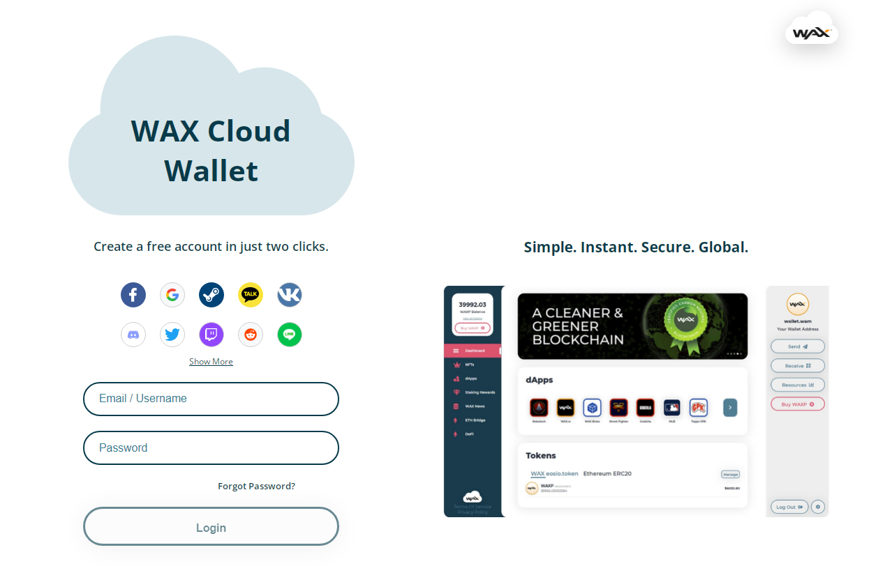 WAX Cloud Wallet РаСдаŅи ĐžŅ WAX Cloud Wallet