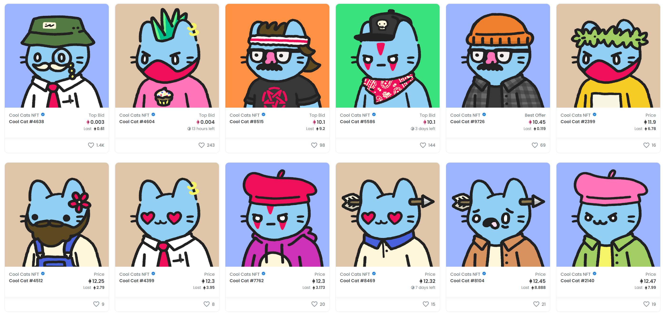 Cool Cats NFT ĐēĐžĐģĐģĐĩĐēŅĐ¸Ņ Đ¸ĐˇĐžĐąŅаĐļĐĩĐŊиК