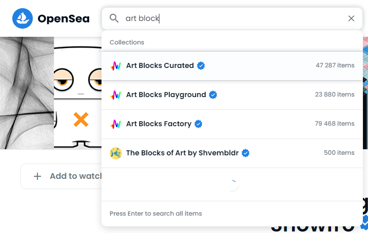 OpenSea ART Block nft