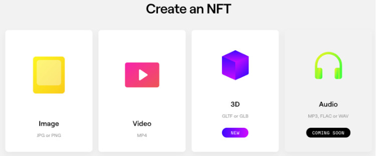 ĐŅĐąĐžŅ ŅиĐŋа NFT Đ´ĐģŅ ŅОСдаĐŊĐ¸Ņ Đ˛ Foundation.