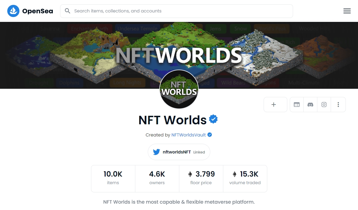 NFT Worlds opensea
