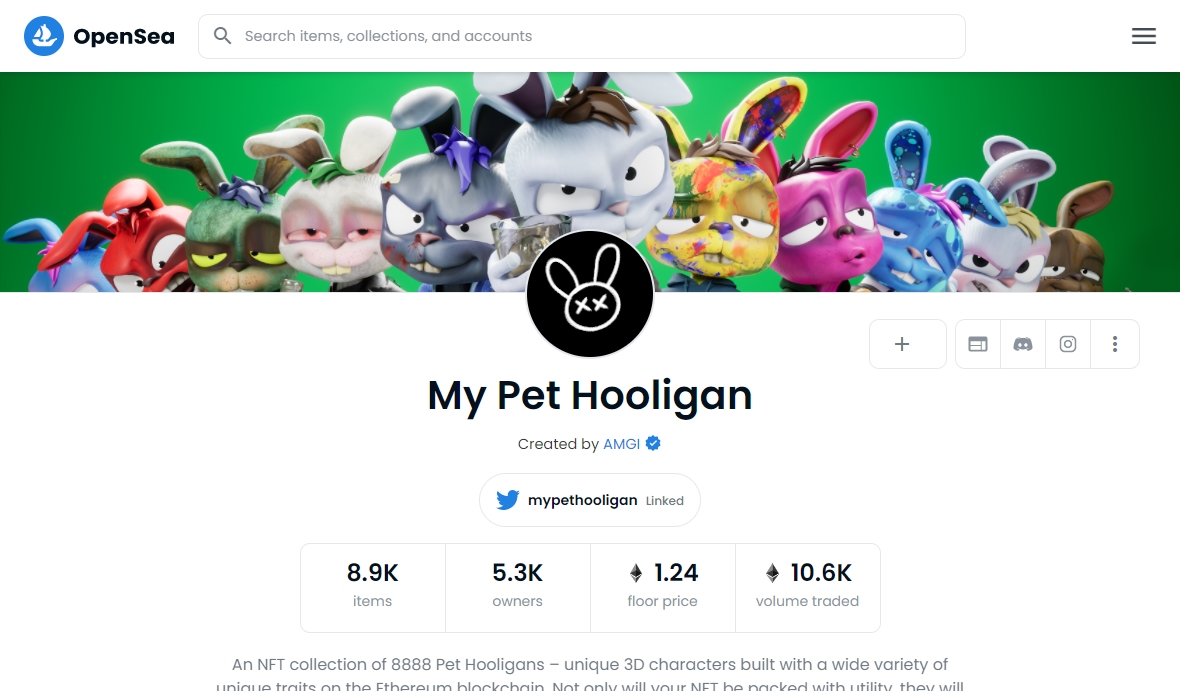 My Pet Hooligan opensea