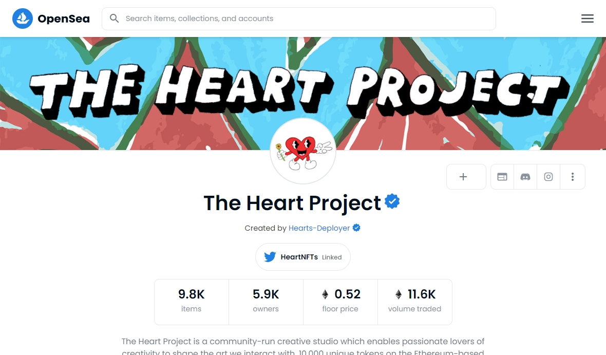 The Heart Project opensea