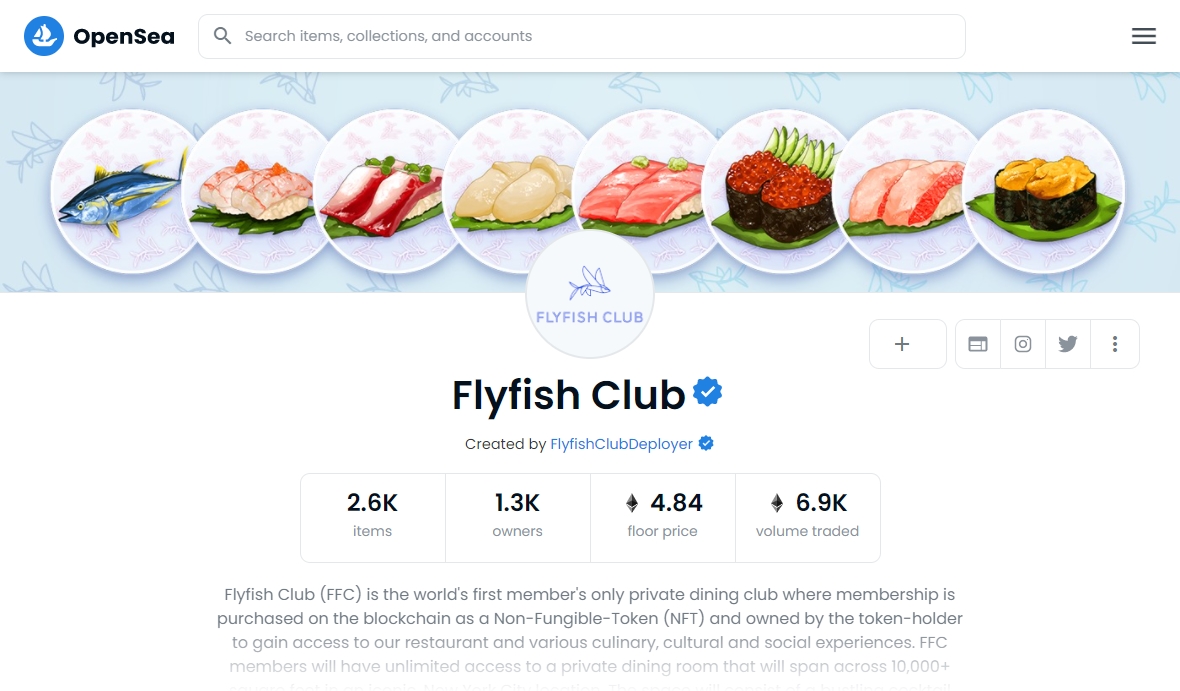 Flyfish Club opensea