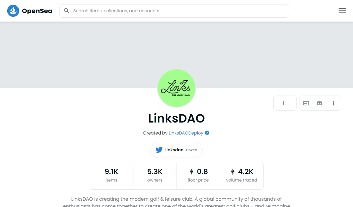 LinksDAO opensea