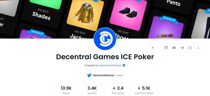 Decentral Games ICE Poker opensea