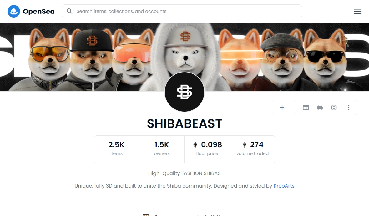 SHIBABEAST opensea
