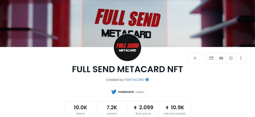 FULL SEND METACARD NFT opensea