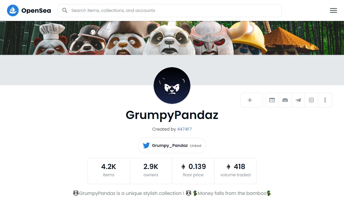 GrumpyPandaz opensea