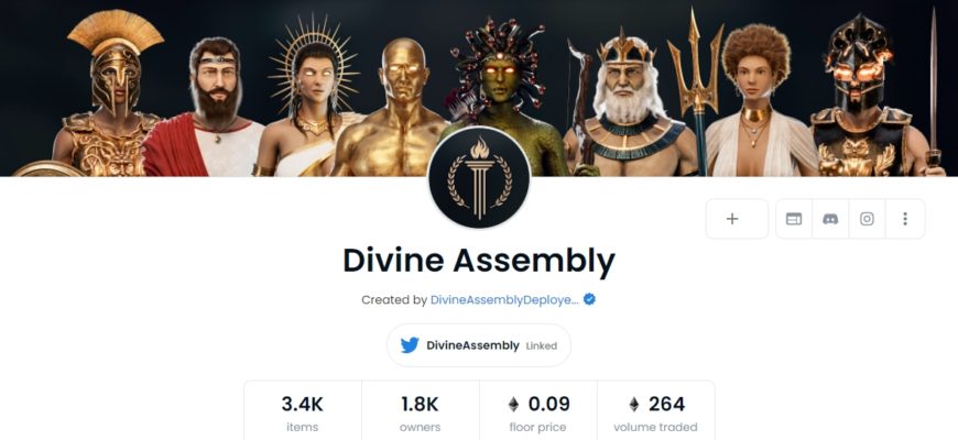 Divine Assembly ĐēĐžĐģĐģĐĩĐēŅĐ¸Ņ ĐŊа opensea