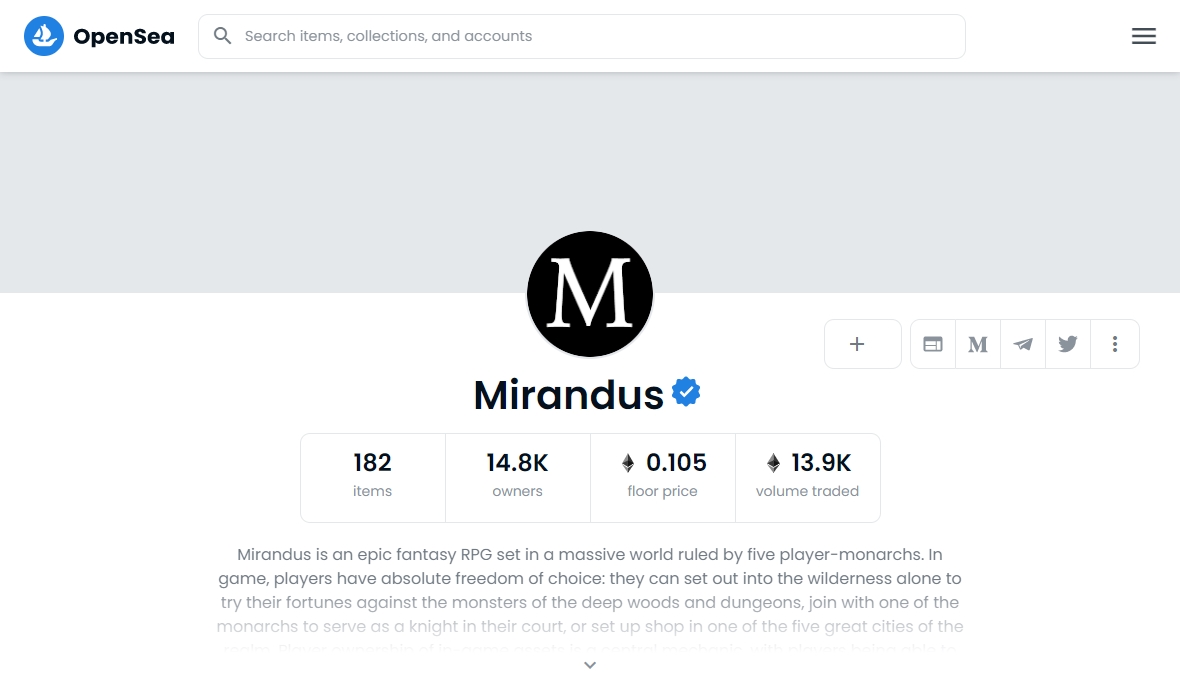 Mirandus ĐēĐžĐģĐģĐĩĐēŅĐ¸Ņ ĐŊŅŅ