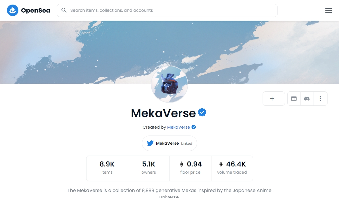 MekaVerse opensea