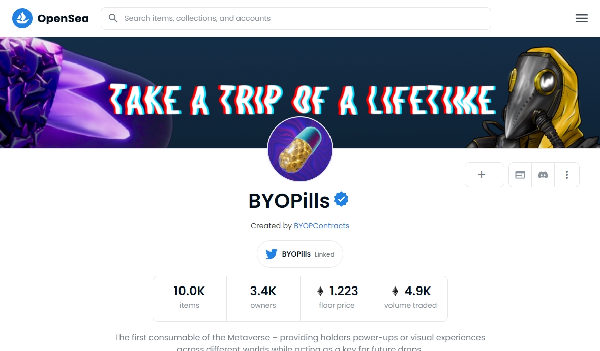 BYOPills opensea