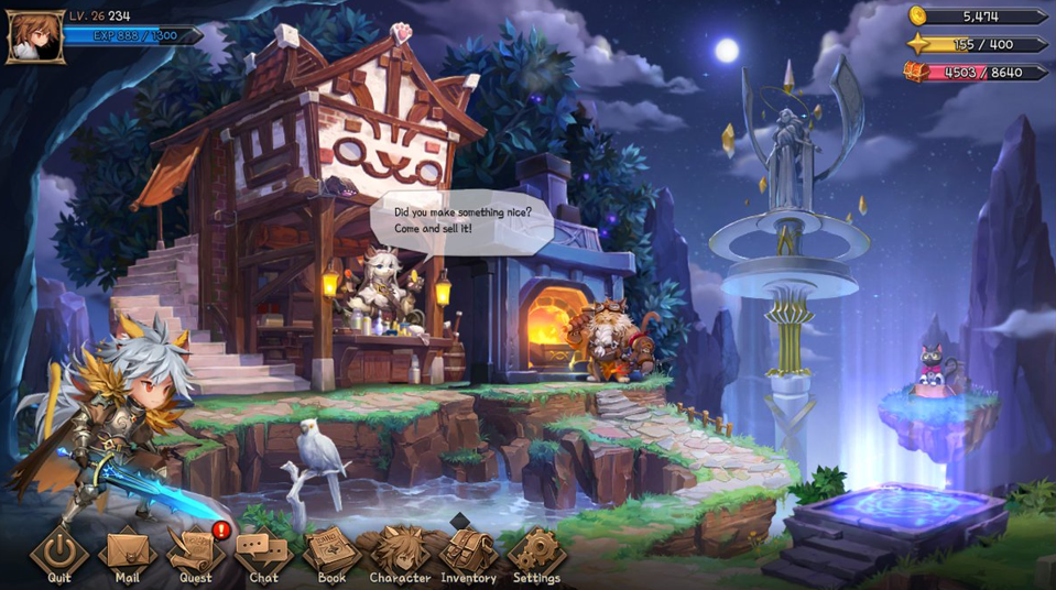 начало игры в Nine Chronicles