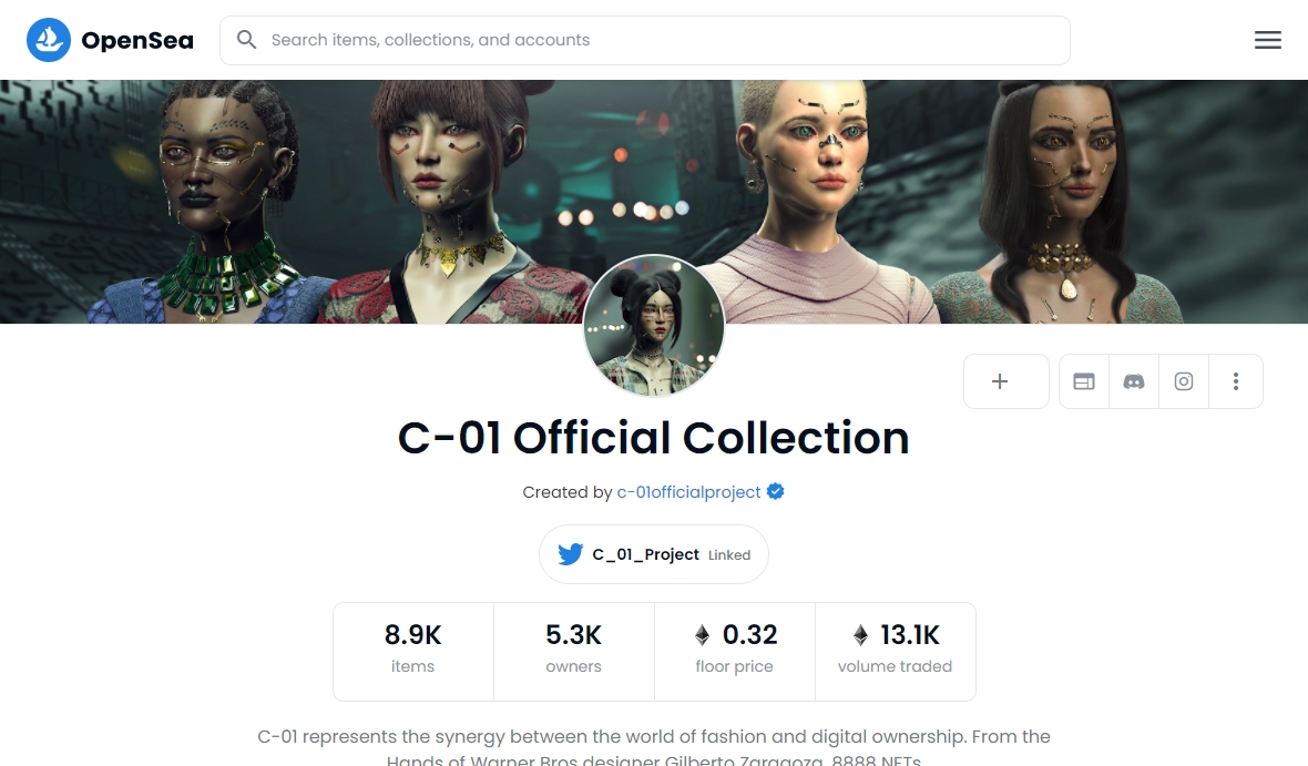 C-01 Official Collection opensea