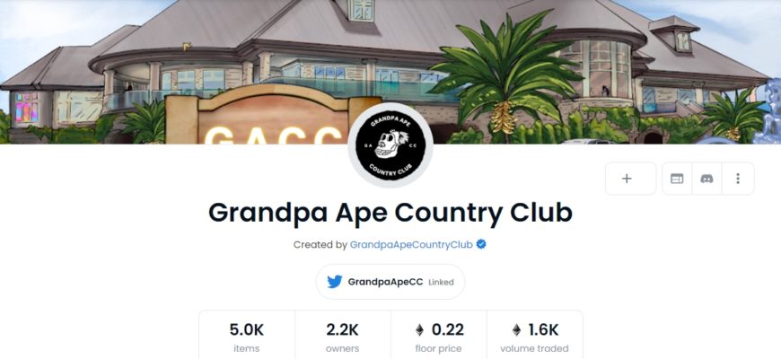 Grandpa Ape Country Club opensea