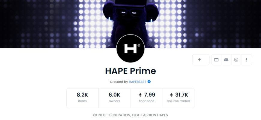 HAPE Prime opensea