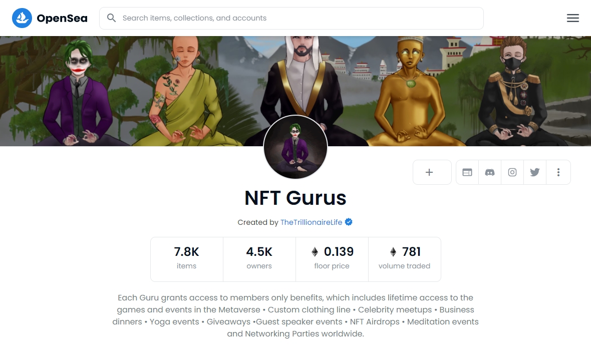 NFT Gurus opensea
