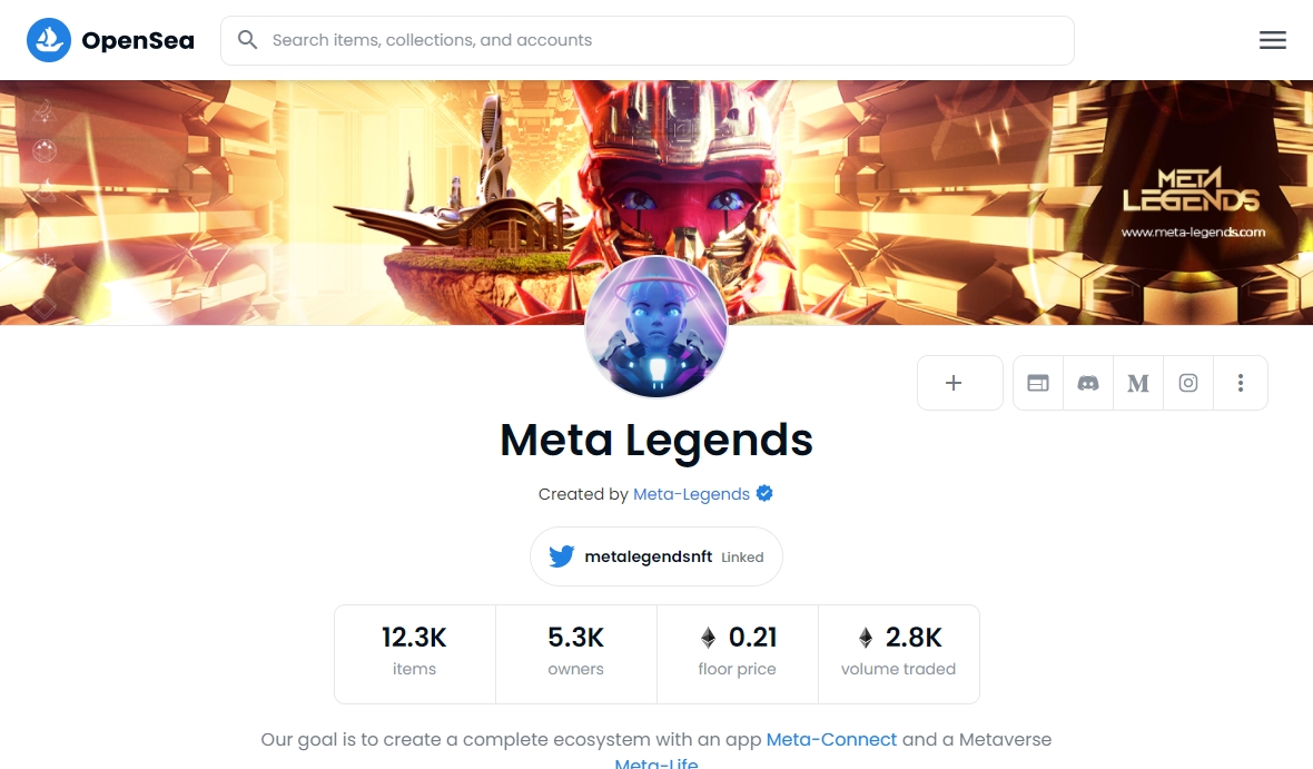 Meta Legends opensea nft