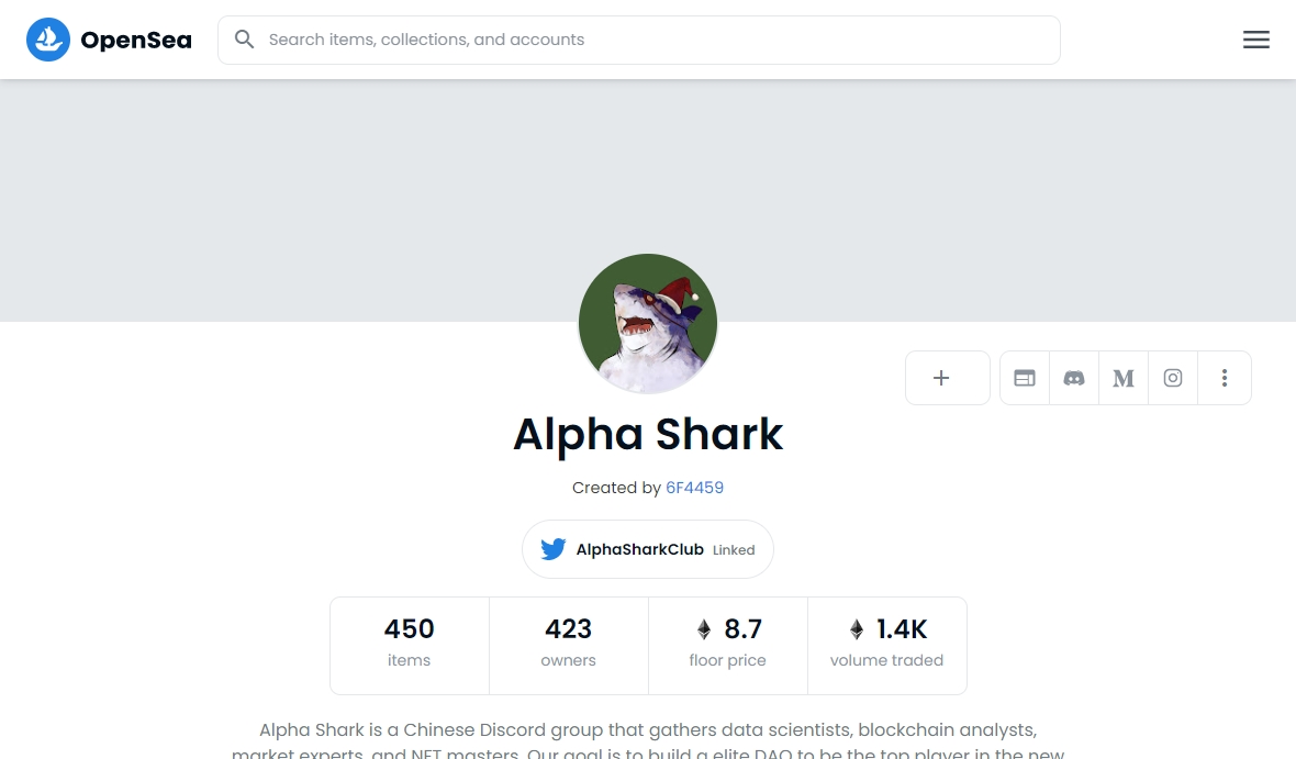 Alpha Shark opensea