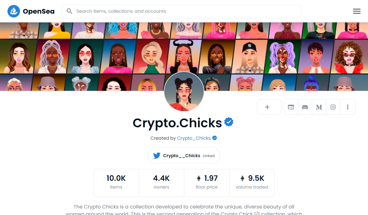 Crypto Chicks opensea