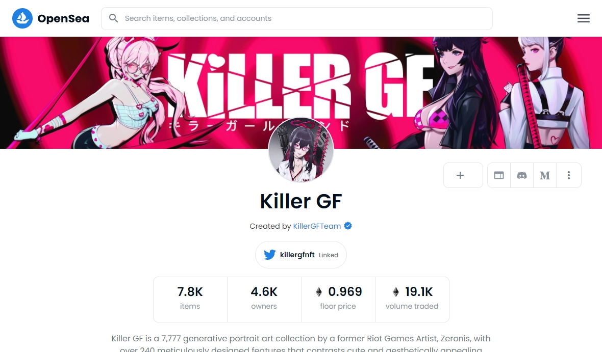 Killer GF opensea