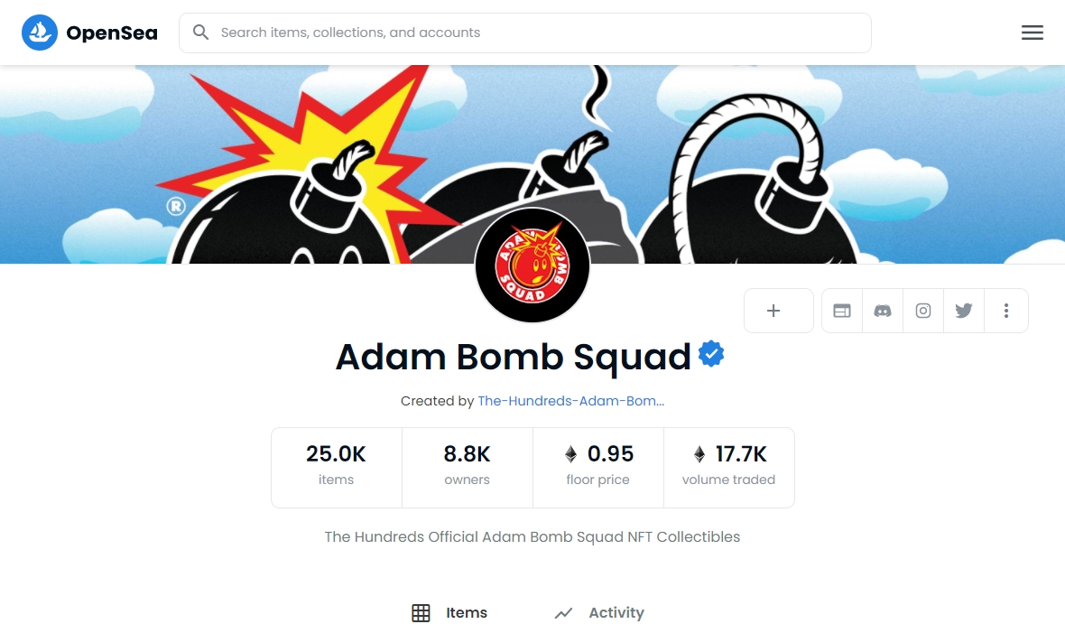 Adam Bomb Squad opensea