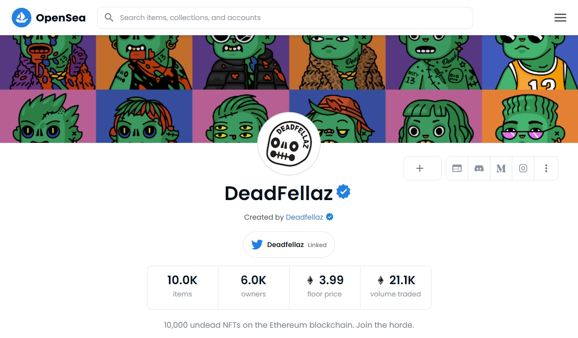 DeadFellaz opensea