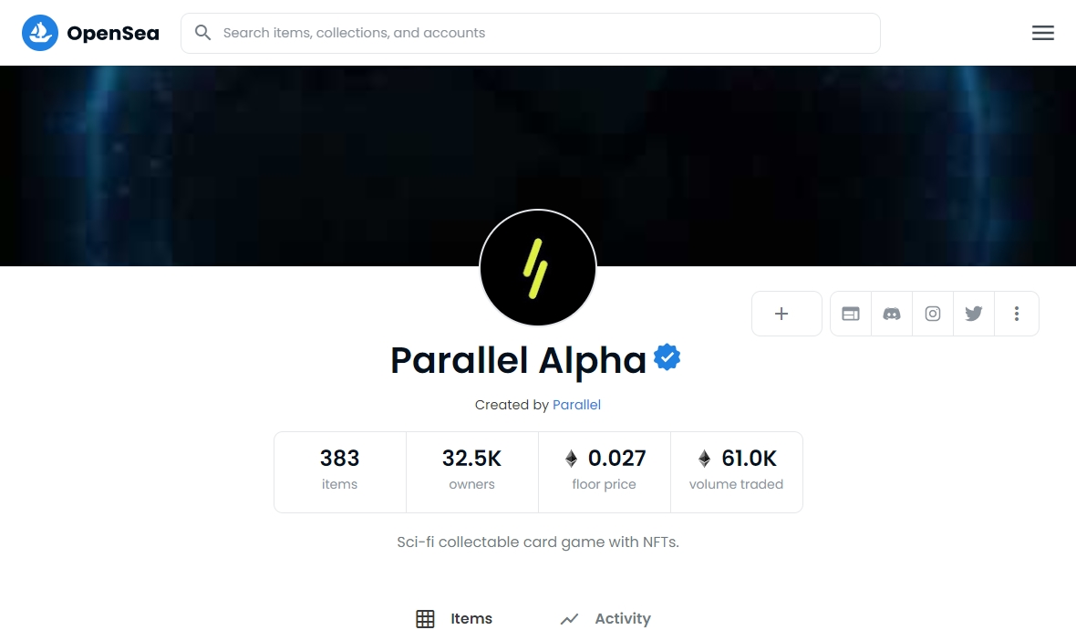 Parallel Alpha opensea