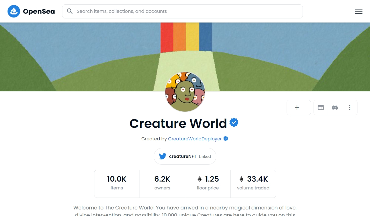 Creature World opensea