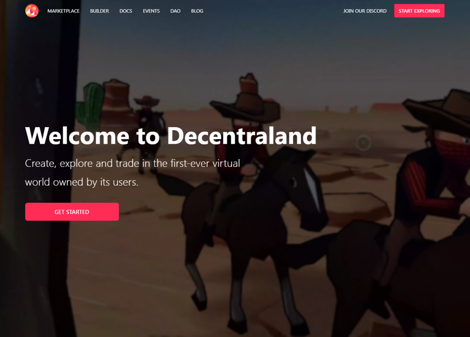 Decentraland недвижимость за MANA